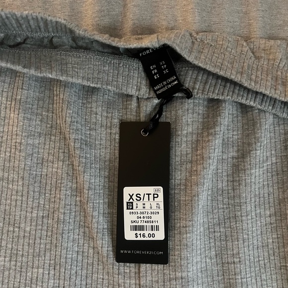 Forever 21 Light Gray Ribbed Tights - Picture 2 of 2